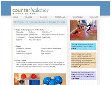 Tablet Screenshot of counterbalancestudiopilates.com